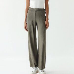 ❤️ Steilmann Black and White Linen Blend Trousers 14